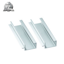 6061 T6 factory price thin wall anodized silver aluminum g channel